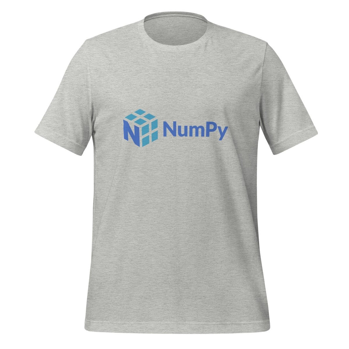 Product mockup photo of the NumPy Logo T Shirt (unisex) Athletic Heather / M.