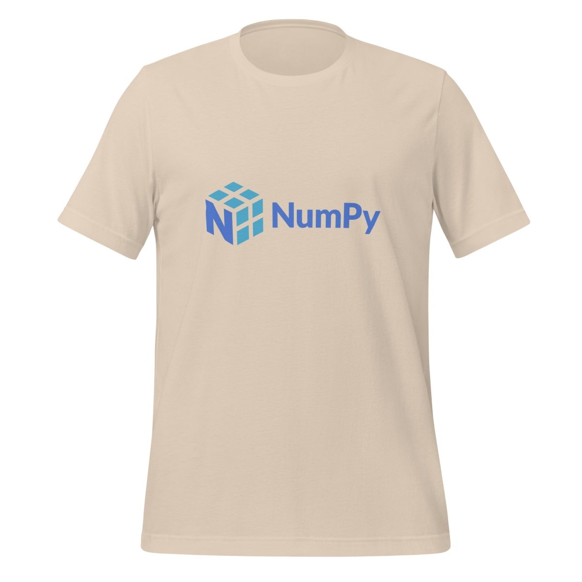 Product mockup photo of the NumPy Logo T Shirt (unisex) Soft Cream / M.