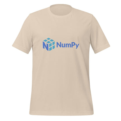 Product mockup photo of the NumPy Logo T Shirt (unisex) Soft Cream / M.