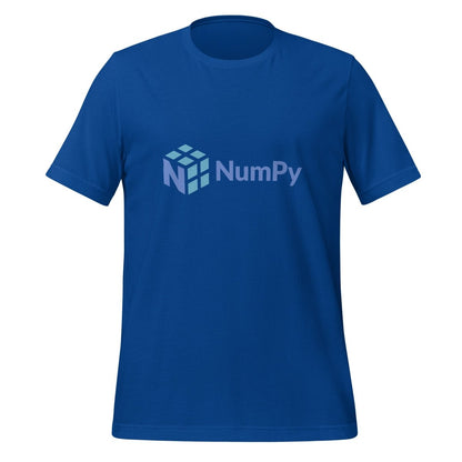 Product mockup photo of the NumPy Logo T Shirt (unisex) True Royal / M.