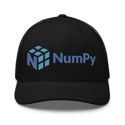 Image of the NumPy Logo Trucker Cap Black.