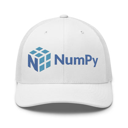 Image of the NumPy Logo Trucker Cap White.