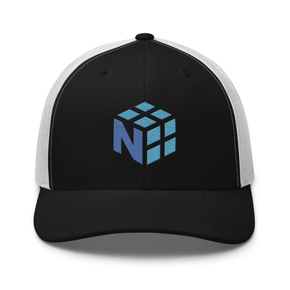 Image of the NumPy Trucker Cap Black/ White.