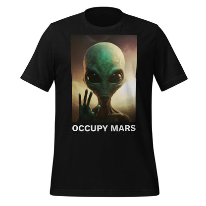 Product mockup photo of the Occupy Mars T Shirt 2 (unisex) Black / M.