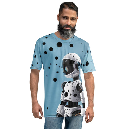 Product mockup photo of the Open Interpreter Robot Hero T Shirt (men).