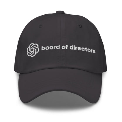 Image of the OpenAI Board of Directors Cap Dark Grey.