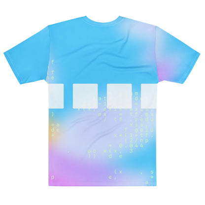 Product mockup photo of the Codex System Card Artwork T Shirt (men).