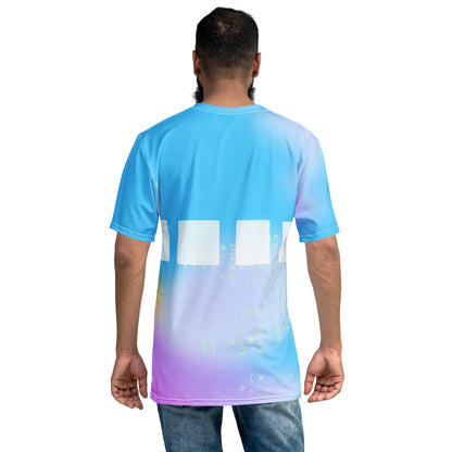 Product mockup photo of the Codex System Card Artwork T Shirt (men).