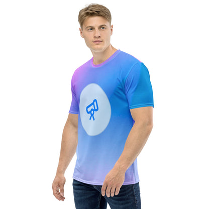 Product mockup photo of the Deep Research Artwork T Shirt (men).