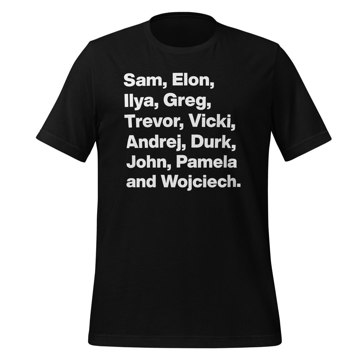 Image of the OpenAI Founders T-Shirt (unisex) Black / M.