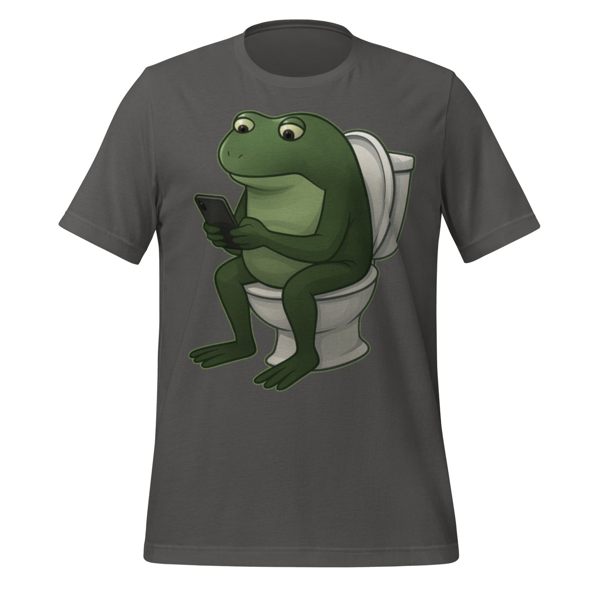 Image of the Froge Watching Sora 2 T-Shirt (unisex) Asphalt / M.