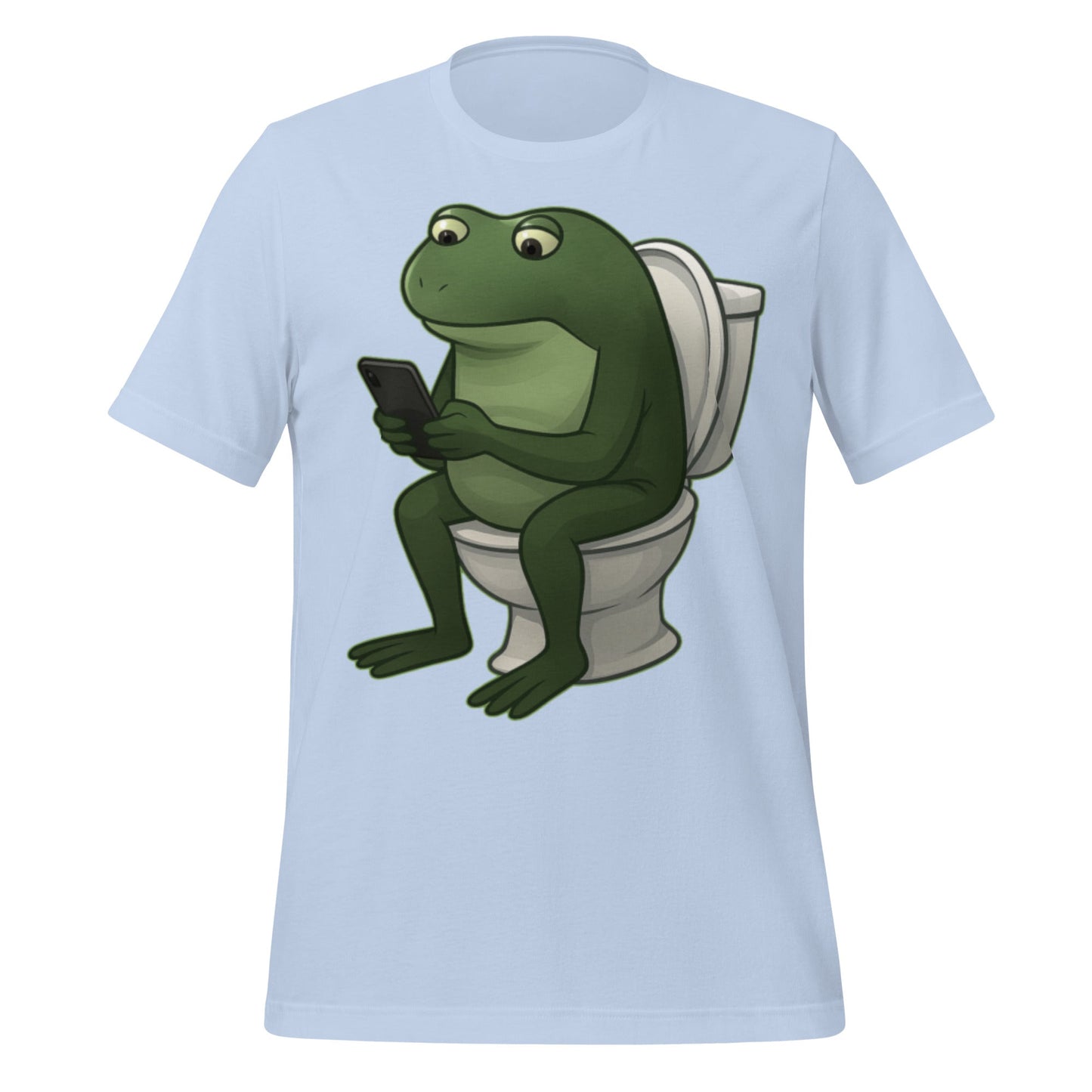 Image of the Froge Watching Sora 2 T-Shirt (unisex) Baby Blue / M.