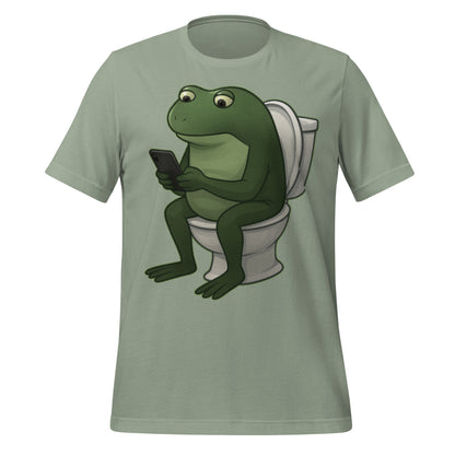 Image of the Froge Watching Sora 2 T-Shirt (unisex) Sage / M.
