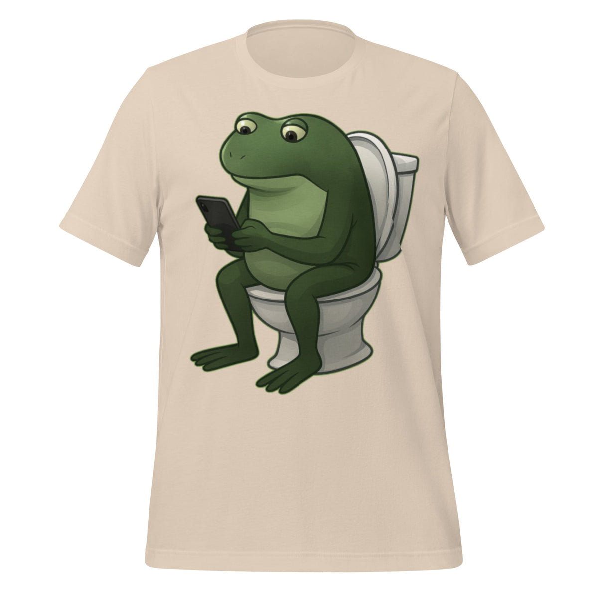 Image of the Froge Watching Sora 2 T-Shirt (unisex) Soft Cream / M.