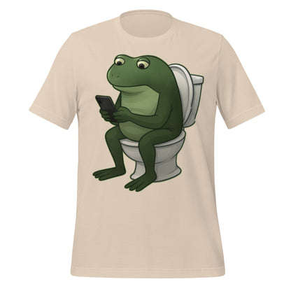 Image of the Froge Watching Sora 2 T-Shirt (unisex) Soft Cream / M.