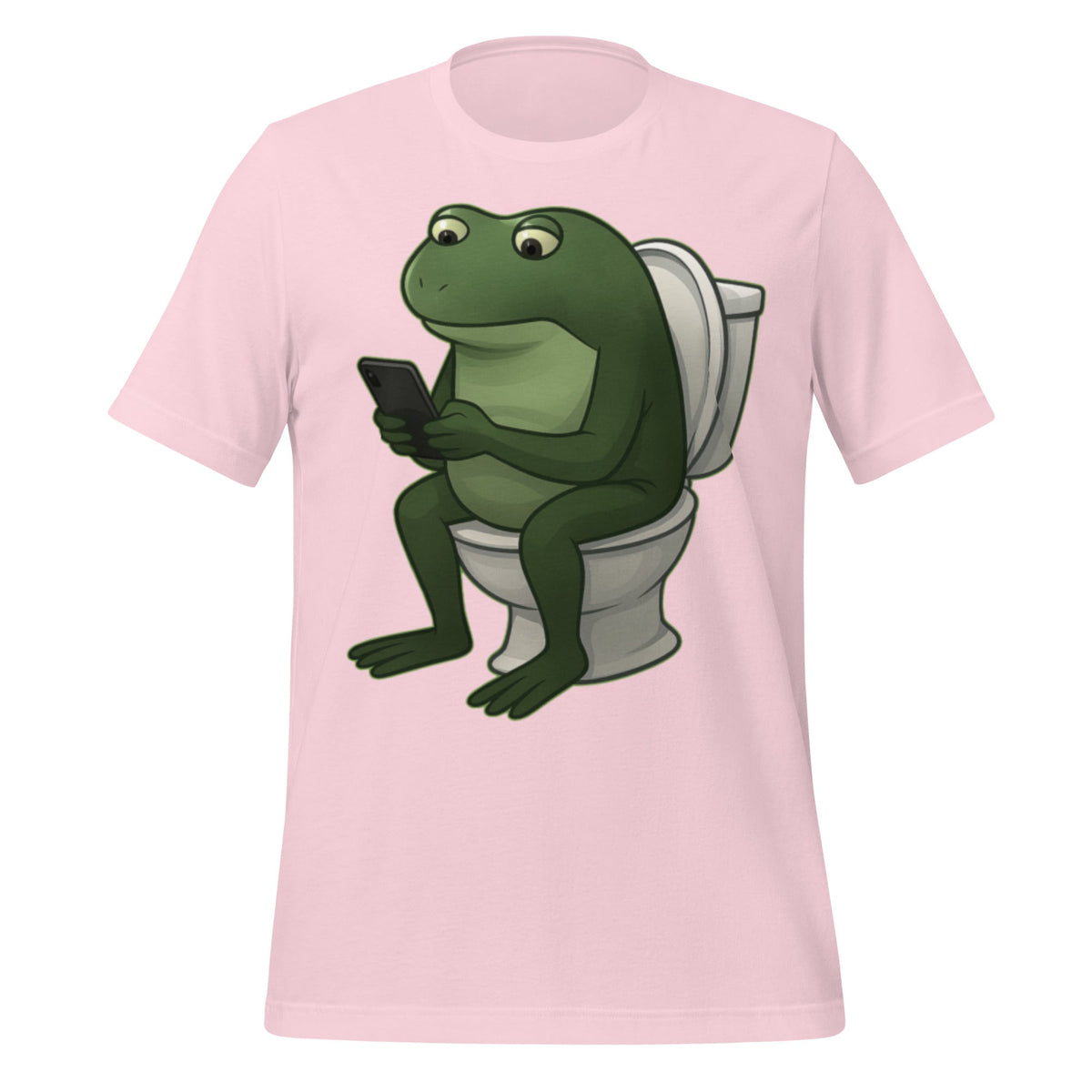 Image of the Froge Watching Sora 2 T-Shirt (unisex) Soft Pink / M.