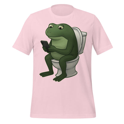 Image of the Froge Watching Sora 2 T-Shirt (unisex) Soft Pink / M.