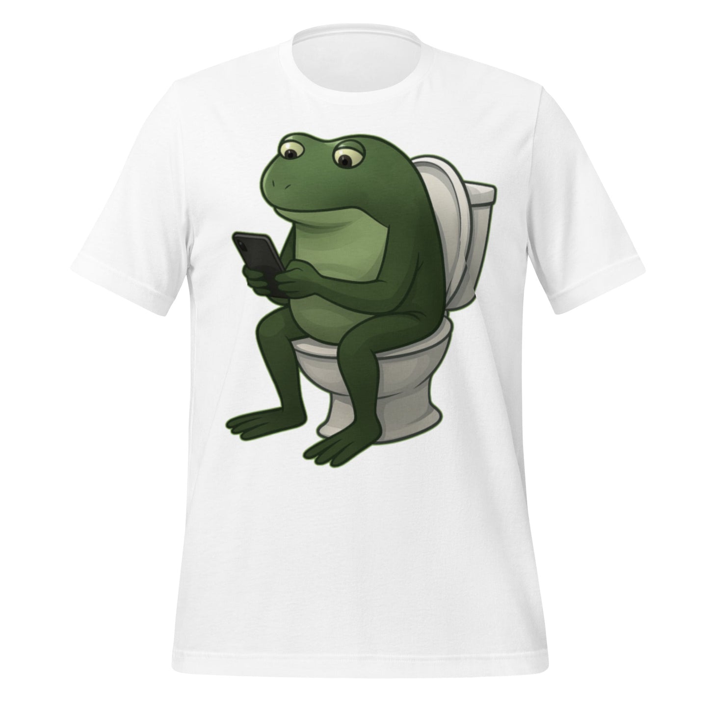 Image of the Froge Watching Sora 2 T-Shirt (unisex) White / M.