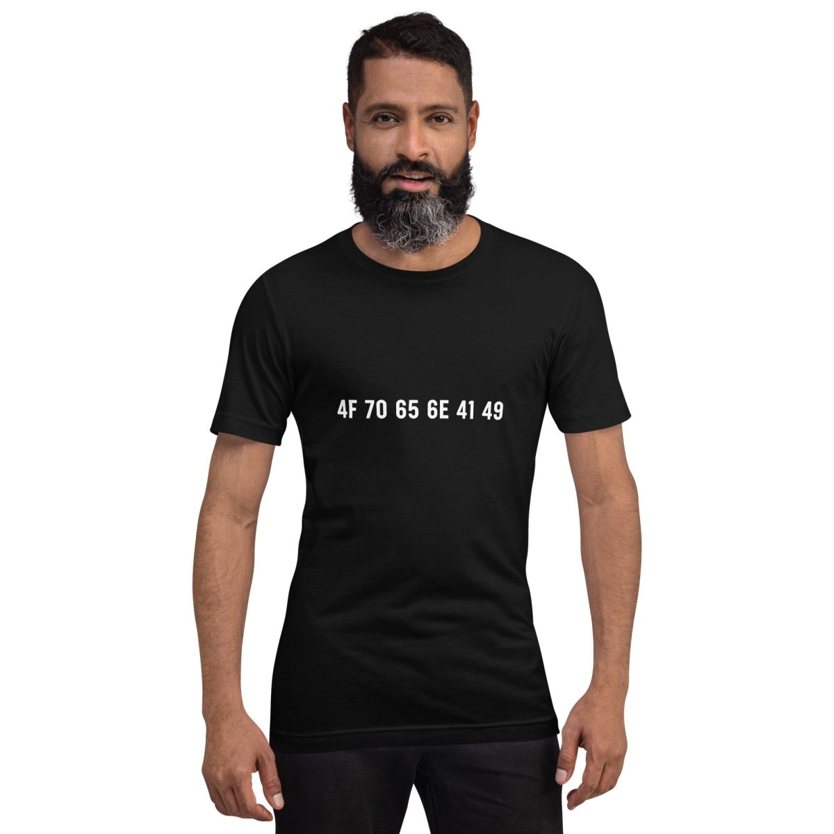 Image of the OpenAI HEX ASCII T-Shirt (unisex).