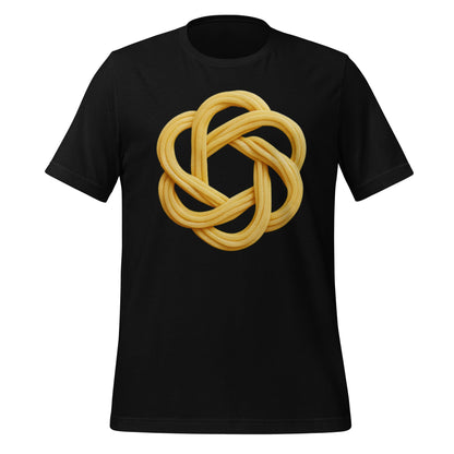 Product mockup photo of the OpenAI Spaghetti T-Shirt (unisex) Black / M.
