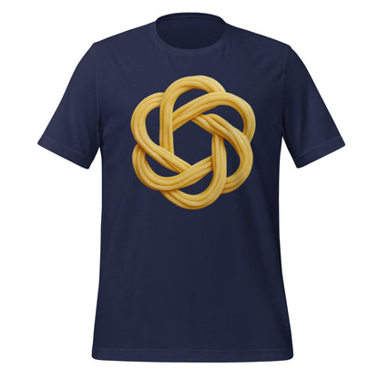 Product mockup photo of the OpenAI Spaghetti T-Shirt (unisex) Navy / M.