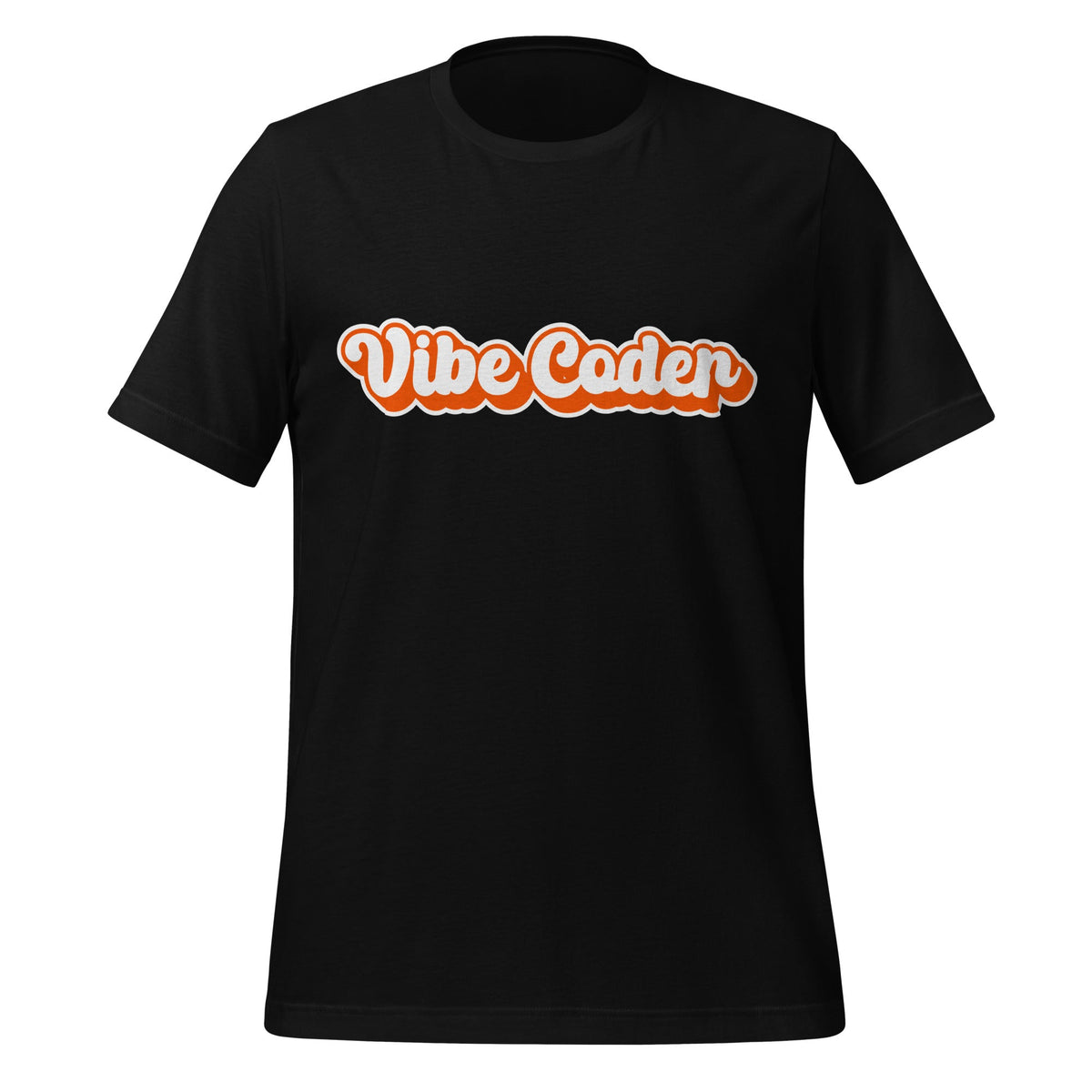 Image of the Orange Vibe Coder T-Shirt (unisex) Black / XS.