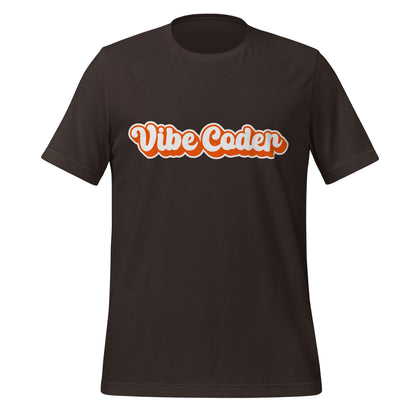 Image of the Orange Vibe Coder T-Shirt (unisex) Brown / S.