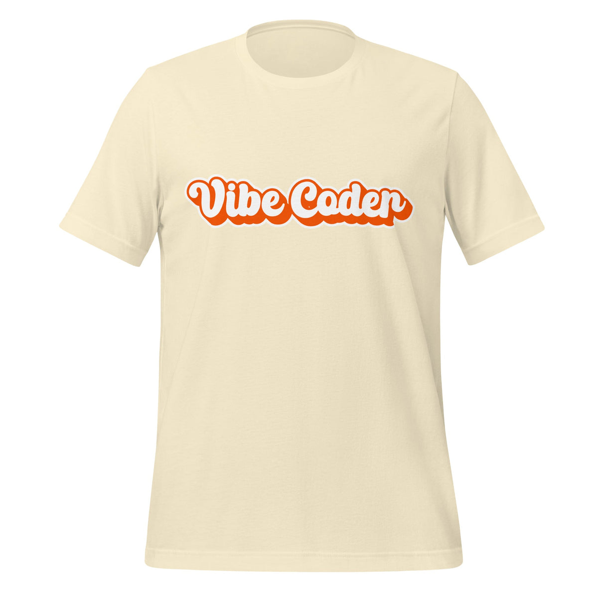 Image of the Orange Vibe Coder T-Shirt (unisex) Natural / XS.