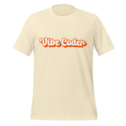 Image of the Orange Vibe Coder T-Shirt (unisex) Natural / XS.