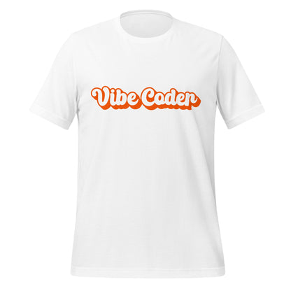 Image of the Orange Vibe Coder T-Shirt (unisex) White / XS.