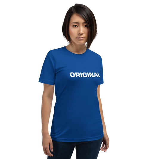 Product mockup photo of the Original T Shirt (unisex).