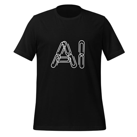 Product mockup photo of the Paper Clips AI T Shirt (unisex) Black / M.