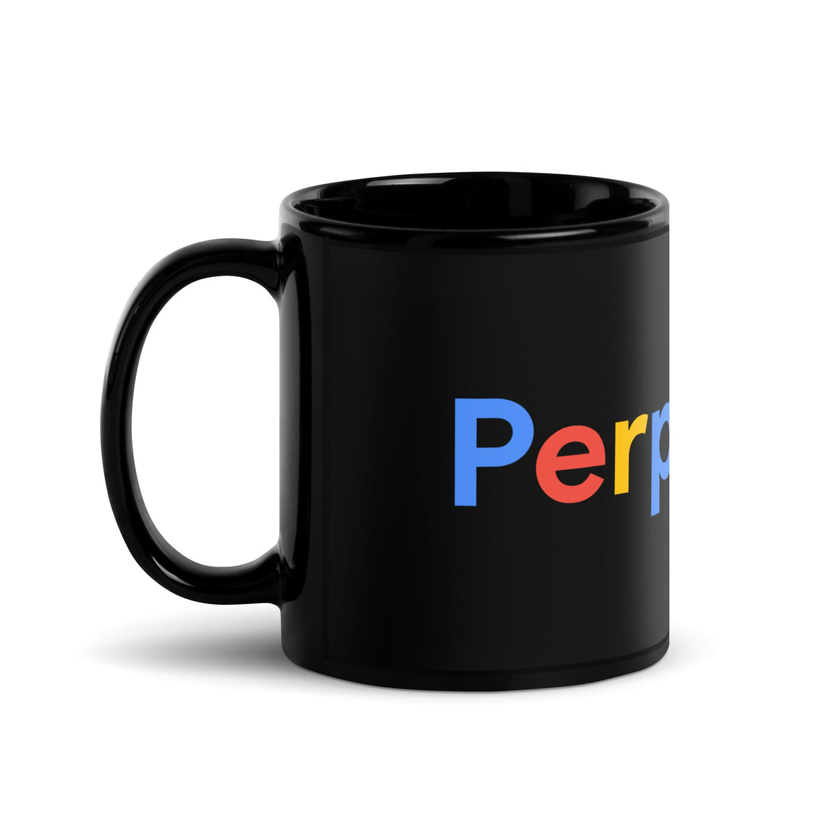 Image of the Perplexity Search Logo Black Glossy Mug.