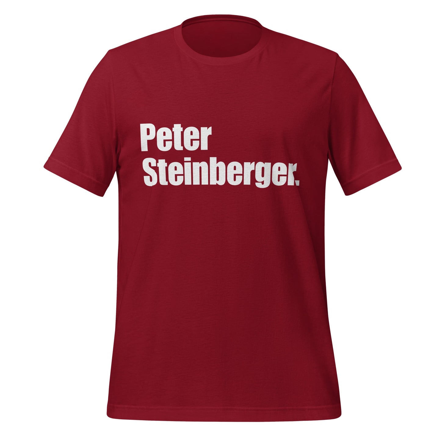 Image of the Peter Steinberger. T-Shirt (unisex) Cardinal / XS.