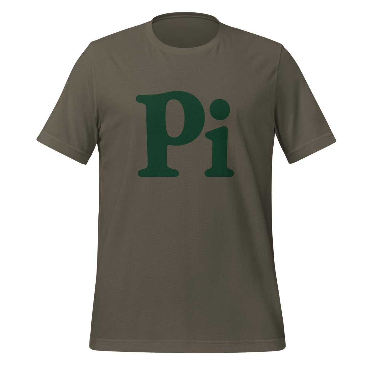 Product mockup photo of the Pi T-Shirt (unisex) Army / M.