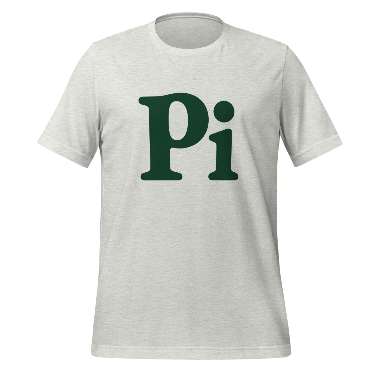 Product mockup photo of the Pi T-Shirt (unisex) Ash / M.
