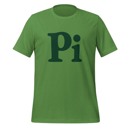 Product mockup photo of the Pi T-Shirt (unisex) Leaf / M.