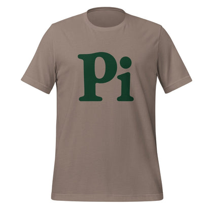 Product mockup photo of the Pi T-Shirt (unisex) Pebble / M.