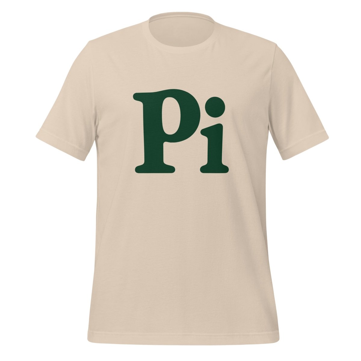 Product mockup photo of the Pi T-Shirt (unisex) Soft Cream / M.