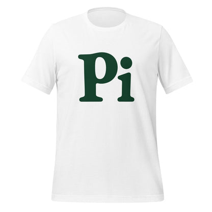 Product mockup photo of the Pi T-Shirt (unisex) White / M.