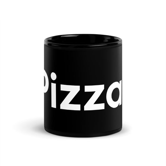Pizza Black Glossy Mug - AI Store