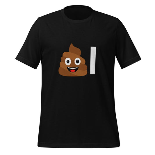 Product mockup photo of the Poop Emoji AI T Shirt (unisex) Black / M.