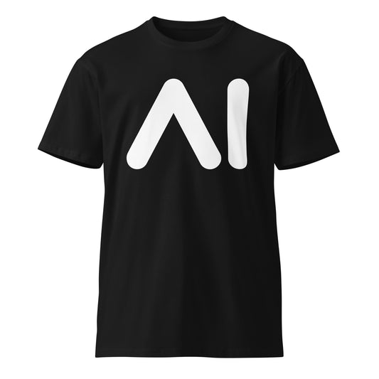 Product mockup photo of the Premium AI Logo T Shirt (unisex) Black / M.