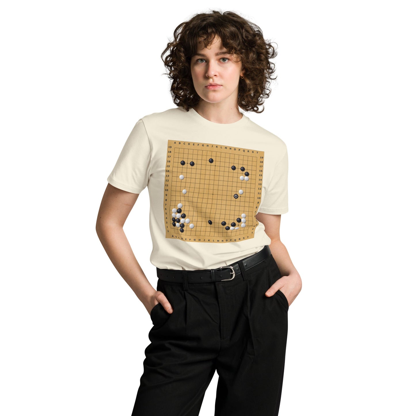 Mockup image of the Premium AlphaGo vs Lee Sedol Game 2 Move 37 T Shirt (unisex).
