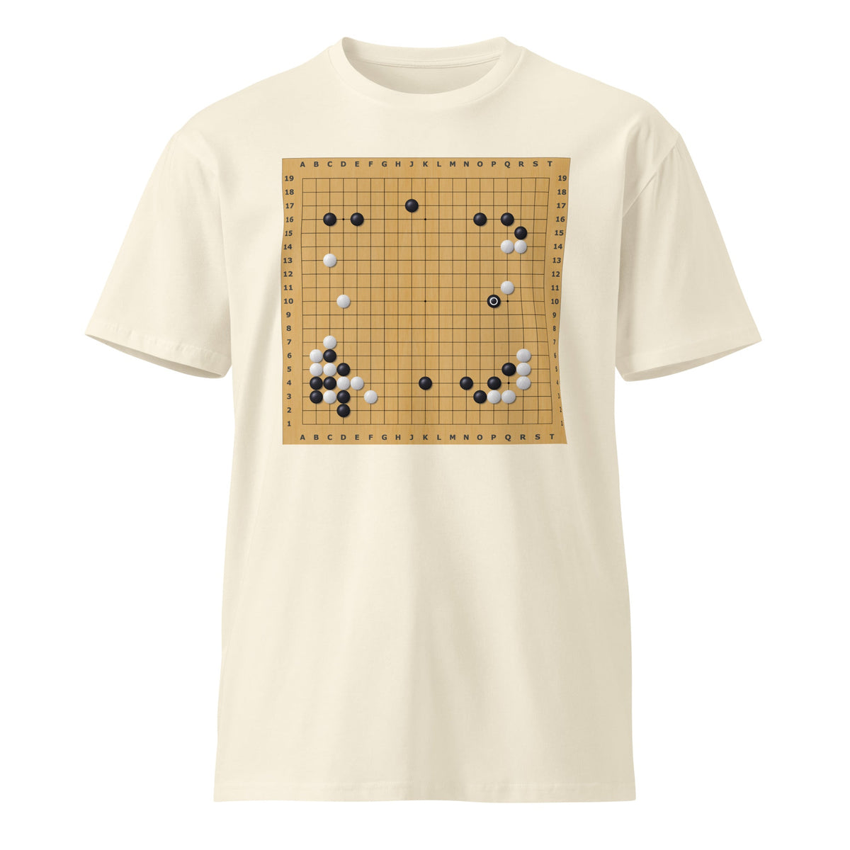 Mockup image of the Premium AlphaGo vs Lee Sedol Game 2 Move 37 T Shirt (unisex) Natural / M.