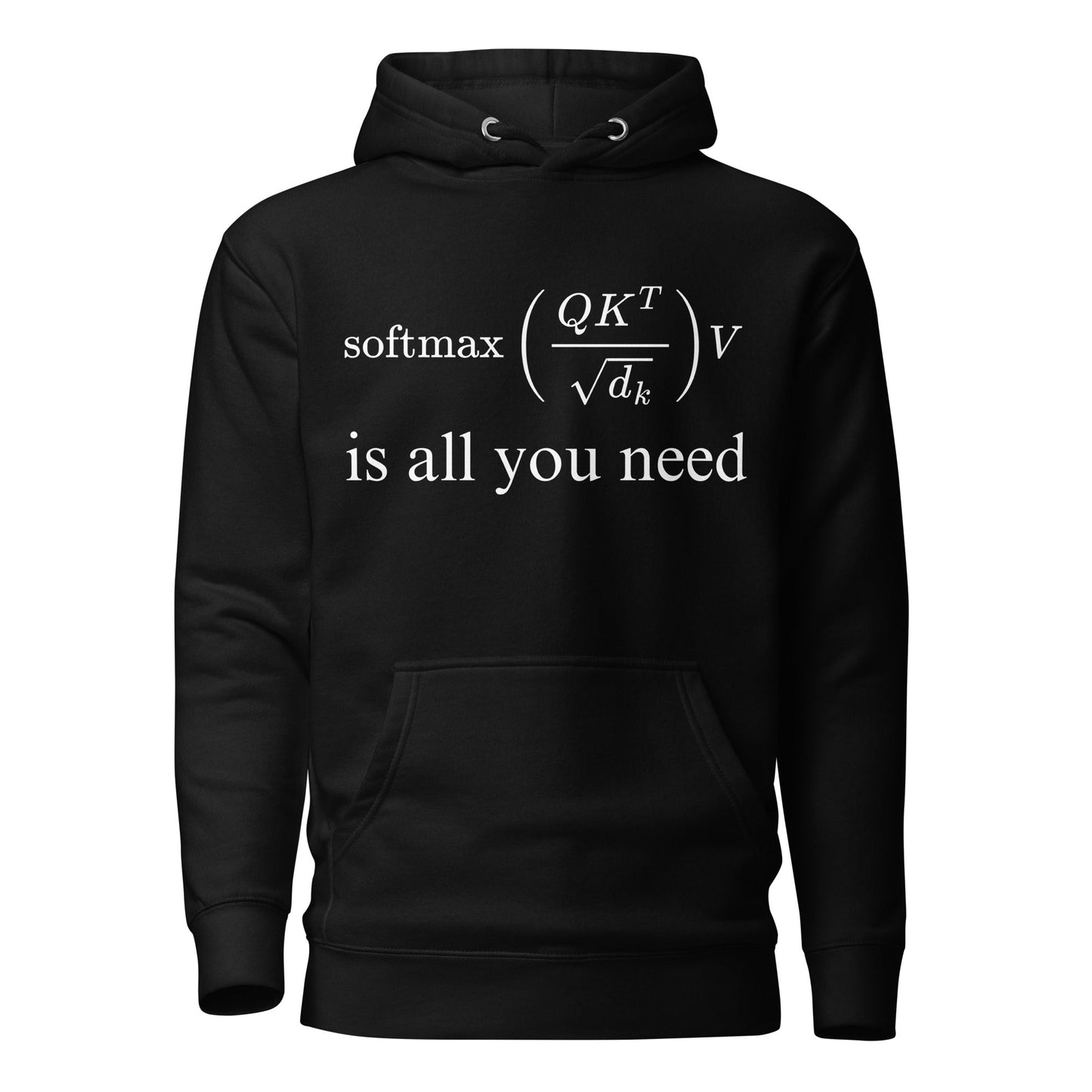Image of the Premium Attention is All You Need Hoodie (unisex) Black / M.
