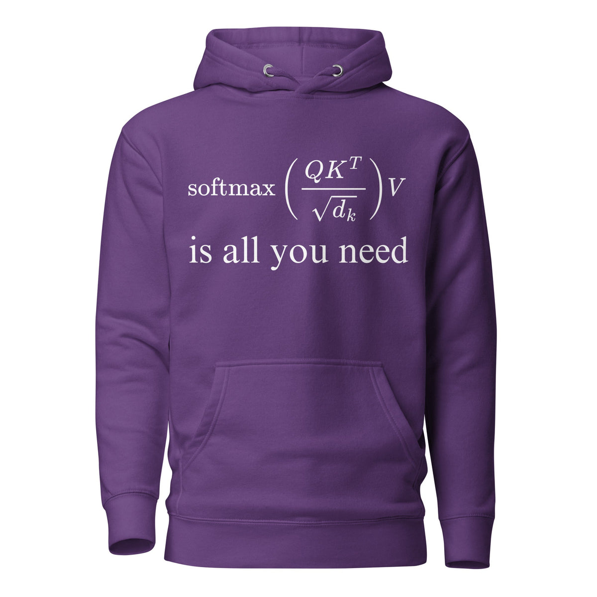 Image of the Premium Attention is All You Need Hoodie (unisex) Purple / M.