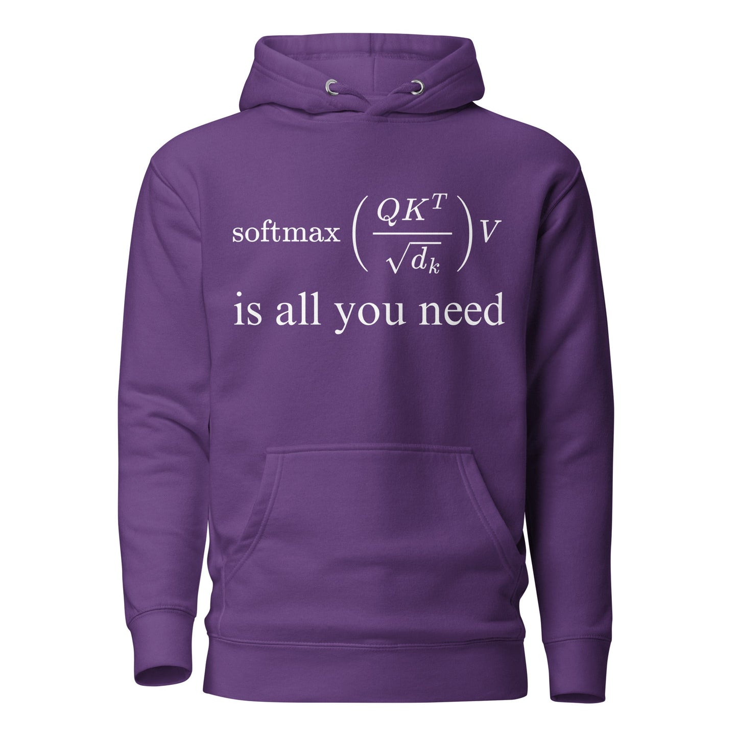 Image of the Premium Attention is All You Need Hoodie (unisex) Purple / M.