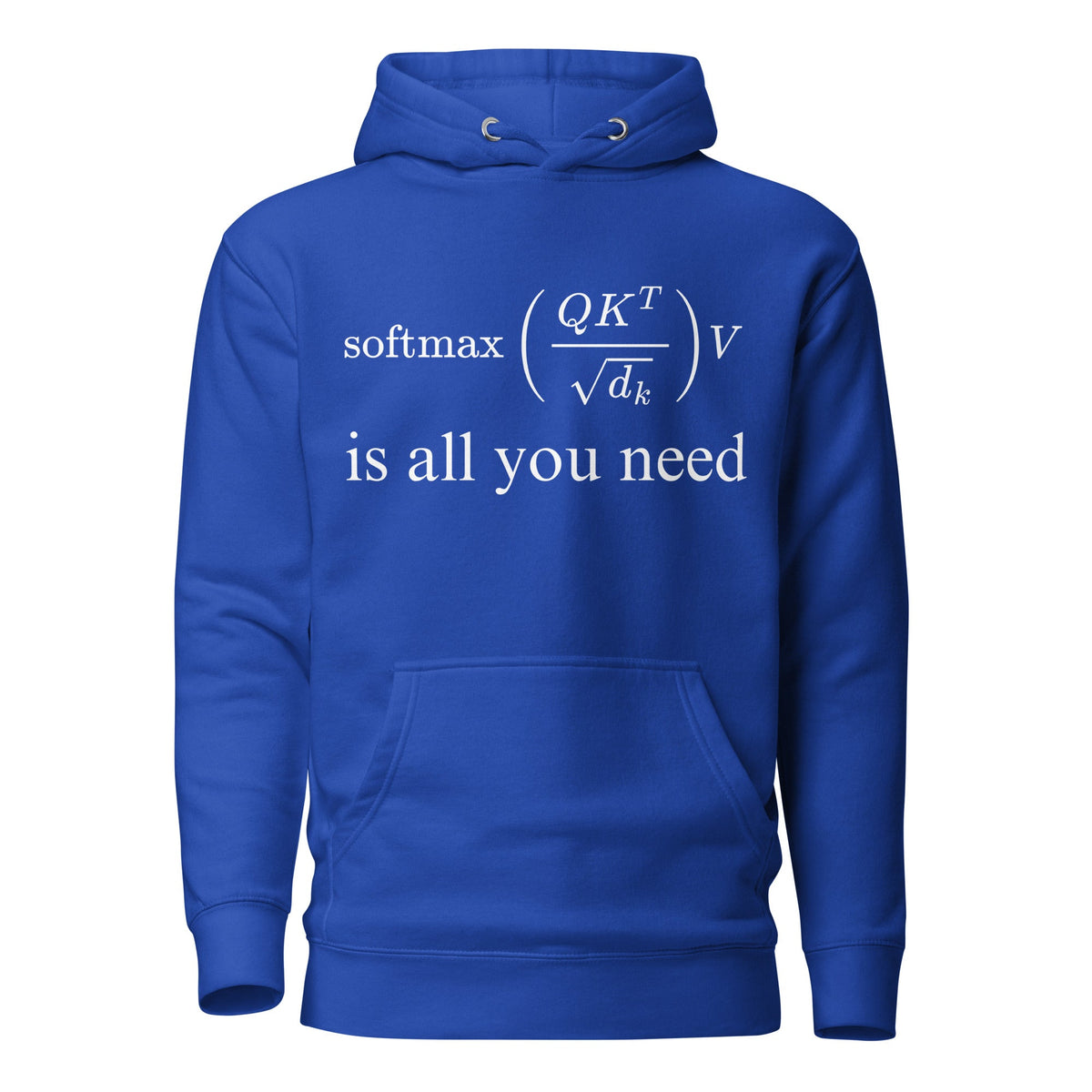 Image of the Premium Attention is All You Need Hoodie (unisex) Team Royal / M.
