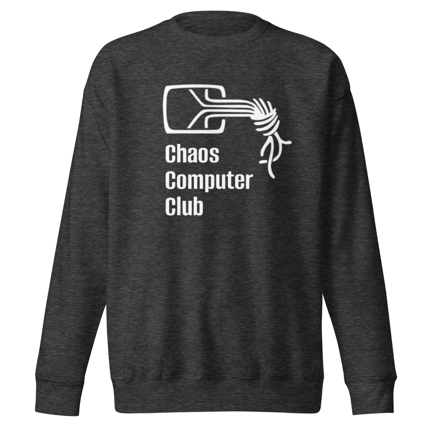Image of the Premium Chaos Computer Club Sweatshirt (unisex) Charcoal Heather / M.